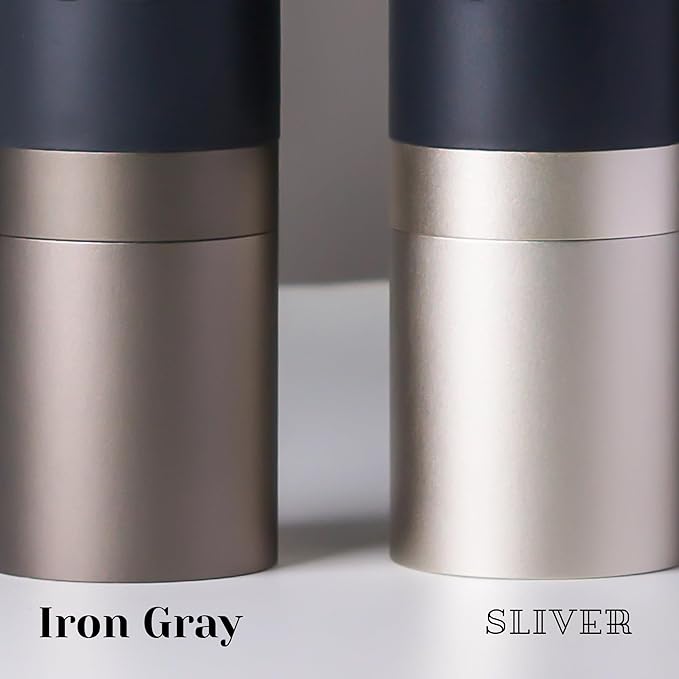 【Sliver】KINGrinder K6 Manual Coffee Grinder Straight Handle Stainless Burr | Supports grind settings for various brewing methods such as pour-over and espresso