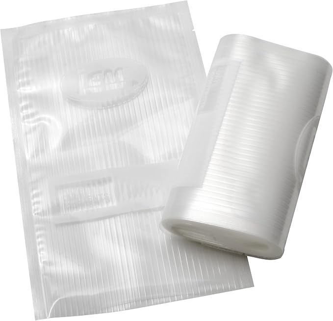 LEM Products MaxVac Pint Vacuum Sealer Bags, 6" x 10", 28 Count | Puncture Resistant, Compatible with Major Vacuum Sealer Brands, Helps Prevent Freezer Burn and Preserves Freshness and Flavor