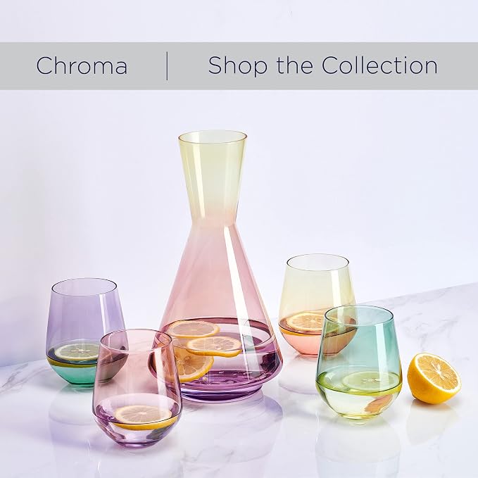Mikasa Chroma Set of 4 Stemless Wine Glasses, 13 Ounce
