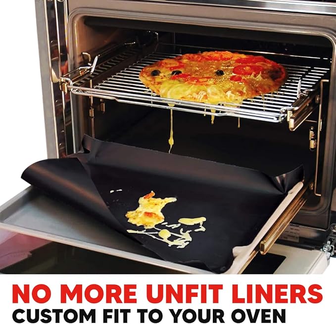 Teflon Liner Roll for Ovens, Stovetops & Grills, 75x17- Cut to Size & Shape | Versatile Non-Stick Teflon Mat, Use As Oven Liner, Grill Mat, Stovetop Cover, Baking Sheet & More