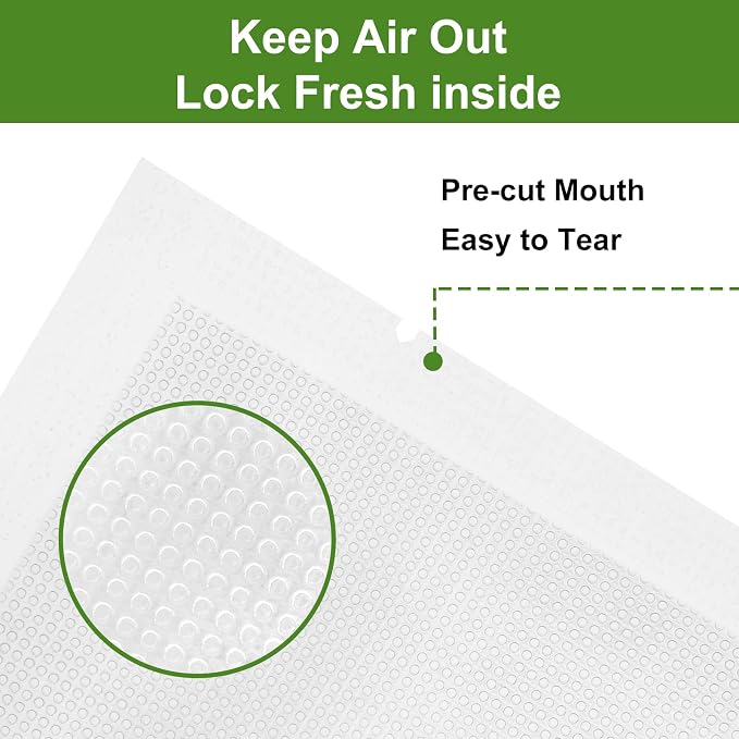 Vacuum Sealer Bags for Food Storage, 150pcs Precut Pint, Quart & Gallon | 3Mil Embossed BPA-Free Puncture-Resistant Bags, Universal Fit for Sous Vide, Meal Prep, Freezer Storage & Food Preservation