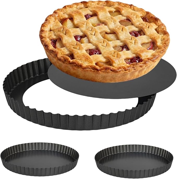 LISI 9 Inch Round Cake Pan Set, Carbon Steel Nonstick Baking Pans, Dishwasher Safe (Removable 9'' Cake Pan Set (2 Pack))