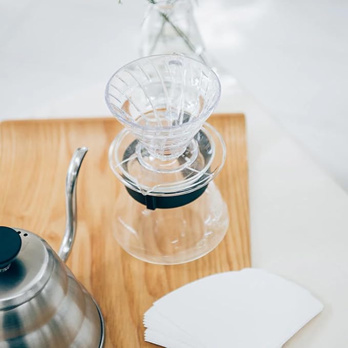 HARIO VDR-01-T Transparent Dripper 01 Clear Coffee Hand Drip for 1 to 2 Cups, Made in Japan