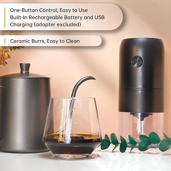 All in One Pour Over Coffee Set, Electric Coffee Grinder and Coffee Scale | Pour Over Coffee Maker Set with Coffee Carafe and V60 Filter, Camping Travel Coffee Maker Set, Ideal Birthday Gift Set