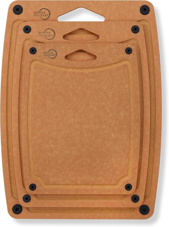 Mercer Culinary Composite Cutting Board 14 9/16" x 10 13/16", with Non Slip Feet and Juice Groove, Medium