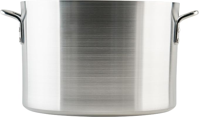 Winco 20 qt Elemental Aluminum Sauce Pot | Great for Sauces, Soups, Stocks and Batch Cooking