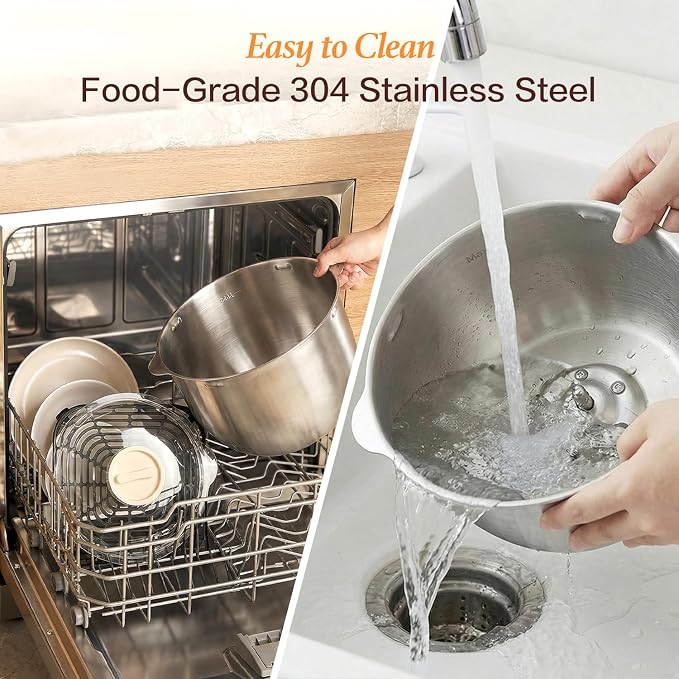 7.4QT Electric Dough Mixer with Timer & Fermentation, Dough Kneader Machine for Bread, Pizza, Pasta & Sourdough, Large Capacity Up to 2.1kg Dough, Hands-Free Kneading Machine for Home Baking