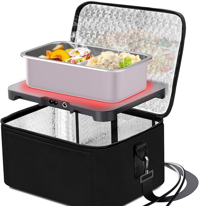 Bakpoco Stainless Steel Bento Lunch Box, 42oz Leak-Proof Metal Lunch Box Containers, Microwave-Safe, with Adjustable Divider, Convenient Lunchbox for Work, Travel