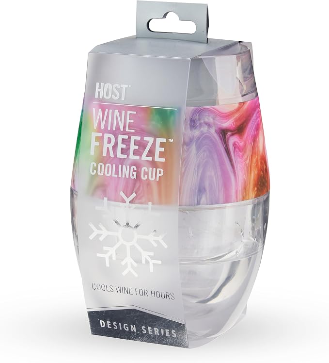 HOST Wine Freeze Cooling Cup, Double Wall Insulated Freezable Drink Chilling Tumbler with Freezing Gel | Glasses for Red and White Wine, Set of 1, 8.5 oz, Unicorn