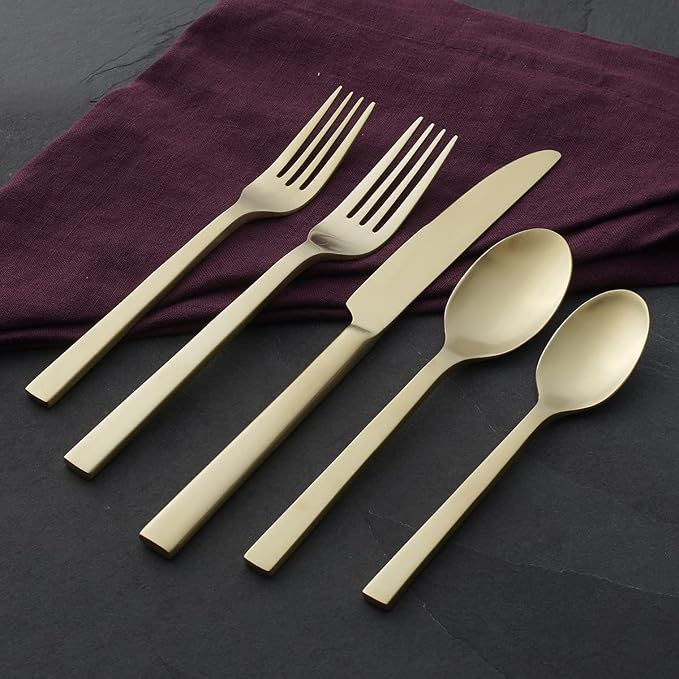 Oneida Chef's Table Champagne 20-Piece Silverware Set for 4, Flatware