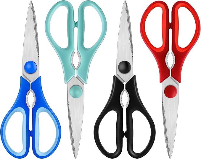 Kitchen Shears, Heavy Duty Cooking Scissors, Dishwasher Safe, Stainless Steel Sharp Utility Shears for Herbs, Poultry, Chicken, Meat
