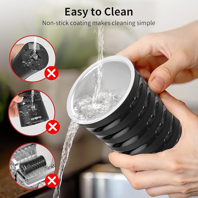Electric Milk Frother, Paris Rhône 4-in-1 Milk Steamer and Frother, Hot & Cold Foam Milk Warmer with Temperature Control, Auto Shut-Off Frothers for Coffee, Latte,Macchiato, Cappuccino