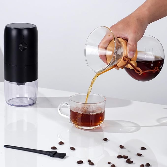 Pour Over Coffee Set with Coffee Scale and Coffee Bean Grinder Electric | All in One Coffee Maker Set, Pour Over Coffee Dripper and V60 Coffee Filter, Coffee Brewing Kit, Gift Set for Birthday