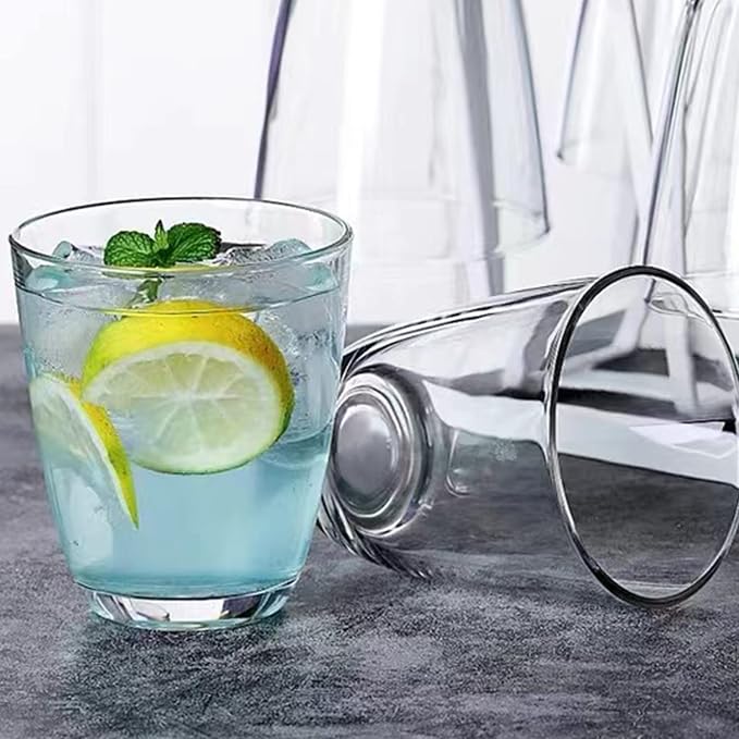 QAPPDA 7 Ounce Juice Glasses,Stackable Drinking Glass Set of 12,Clear Water Glasses Durable Homemade Beverage Tumbler for Soda,Mixed Drinks,Milk,Daily Use | Clear Water Glasses, Durable Homemade Beverage Tumbler for Soda, Mixed Drinks, Milk, Dishwasher...