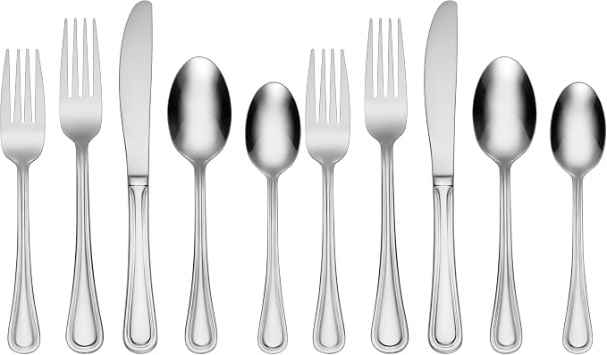 Oneida flatware 62-piece Set for 8 Flatware H081062A Tress Serving Set |(Pack of 2)