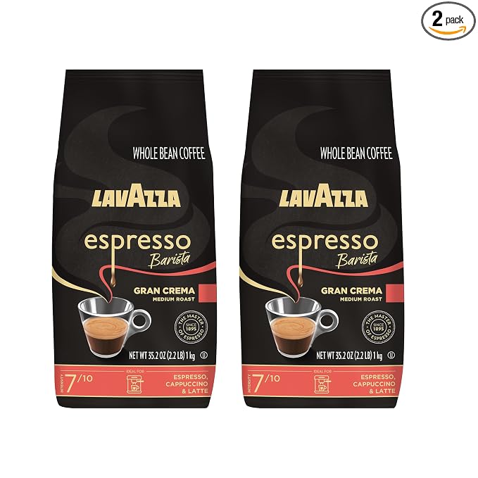 Lavazza Gran Crema Espresso, 2.2-Pound - Pack of 2 (Packaging May Vary)