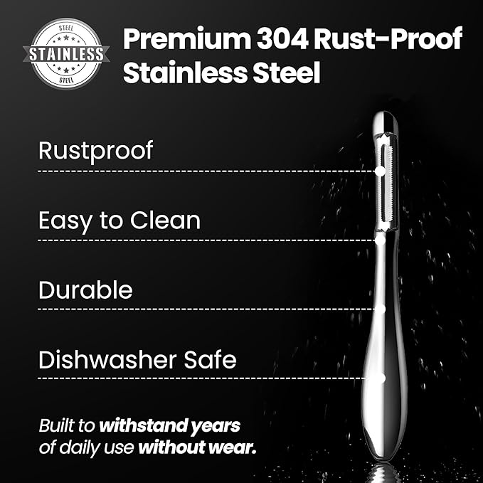 Gourmet Easy Vegetable Peeler Ultra Sharp Stainless Steel Blade (I Peeler) | Left and Right Hand Compatible, Easy Peel and Slice, Ergonomic Handle, Comfortable Grip, Dishwasher Safe, 5-Year Warranty