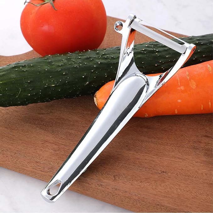 Vegetable Peeler Ergonomic Stainless Steel Handle for Potato Apple | Y-Shaped Swivel,Sharp Rustproof Blade,Built-in Potato Eye Remover,Fits Pumpkin Veggie, Peelers for Kitchen,Dishwasher Safe