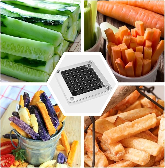 1/2" Replacement Blade for Commercial Vegetable Chopper Dicer | 420 Stainless steel blade, sharp uniform 1/2" dicing, wide chopper compatibility, for fries, onions, tomatoes, cucumbers