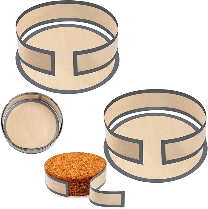 2 pack Non Sick Silicone Baking Mat for Springform Pan 9 inch, Prevent cake from Sticking to Bottom and Side, Easy Clean Silicone mat for Cheesecake Pan