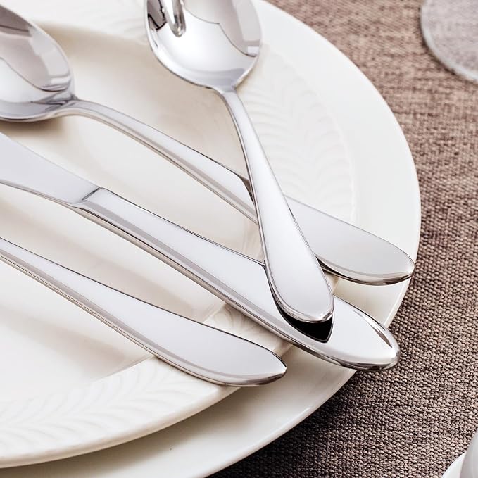 40-Piece Silverware Set for 8,18/10 Premium Stainless Steel Flatware Set, for Home, Restaurant, Wedding and Party Use, Mirror-Polished Cutlery Set, Dishwasher Safe