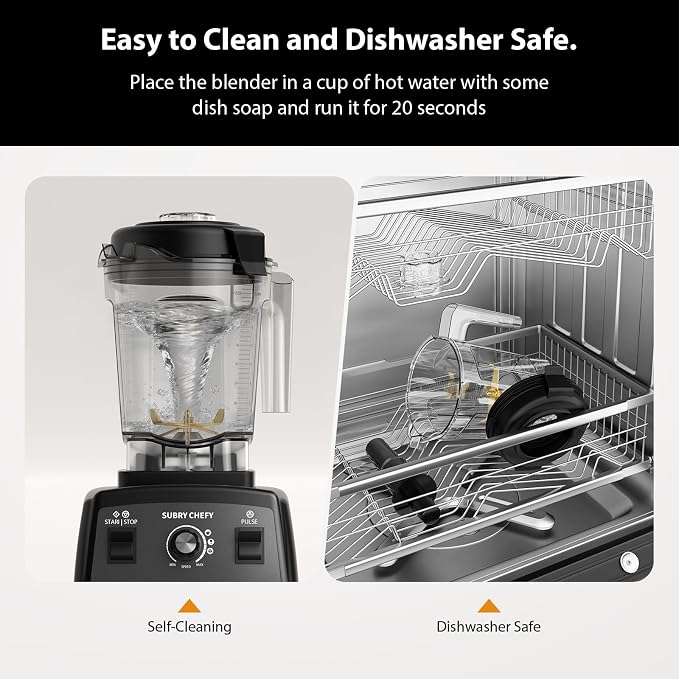 Countertop Blender Pro 2000W, Professional High-Speed Blender with Powerful Brushless Motor, 25-Speed, 68oz, Heavy Duty Kitchen Blender for Smoothies, Ice Crushing & Food Prep, Black