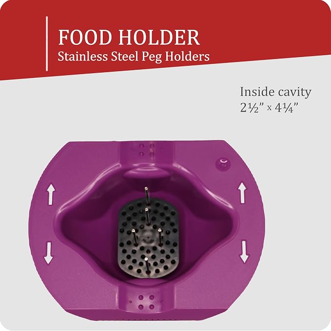 Borner by Reston Lloyd Food Safety Holder for Mandoline Slicers, Cutters & Graters, Protective Finger Guard for Safe Slicing & Grating, Made in Germany, Purple
