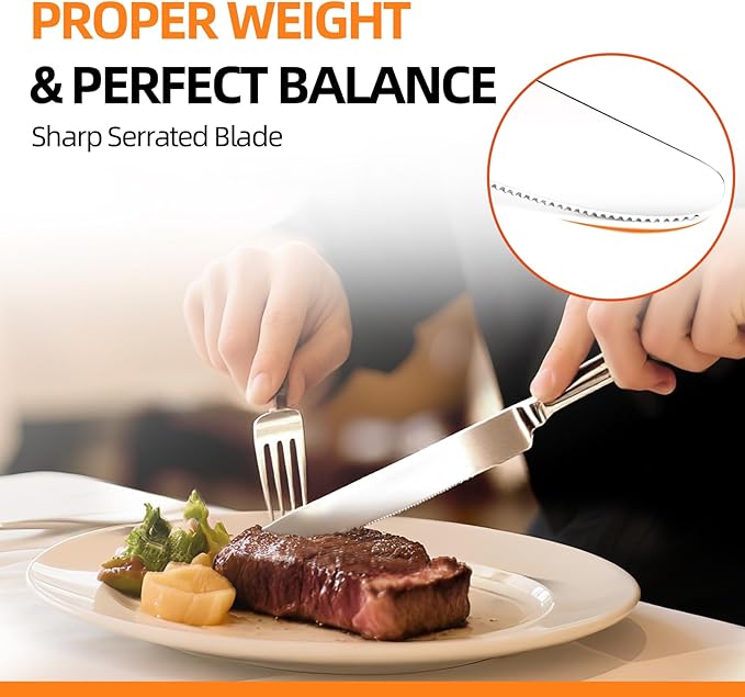 NICE KITCHEN Silverware Set for 12,60 Piece Heavy Duty Cutlery Set | Mirror Polished Stainless Steel Flatware Set,Dishwasher Safe Utensil Set with Knives Forks Spoons,Luster Series