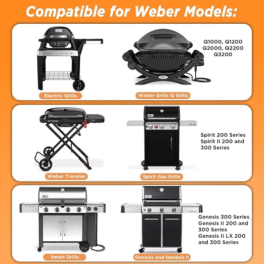 30 Pack Weber Grills Compatible Drip Pans 6415 for Weber Grills Spirit Gas Grills, Q Grills, Genesis and Genesis II LX 200 300 Series Disposable Aluminum Foil Grease Trays 6 x 1.4 x 8.6 Inches