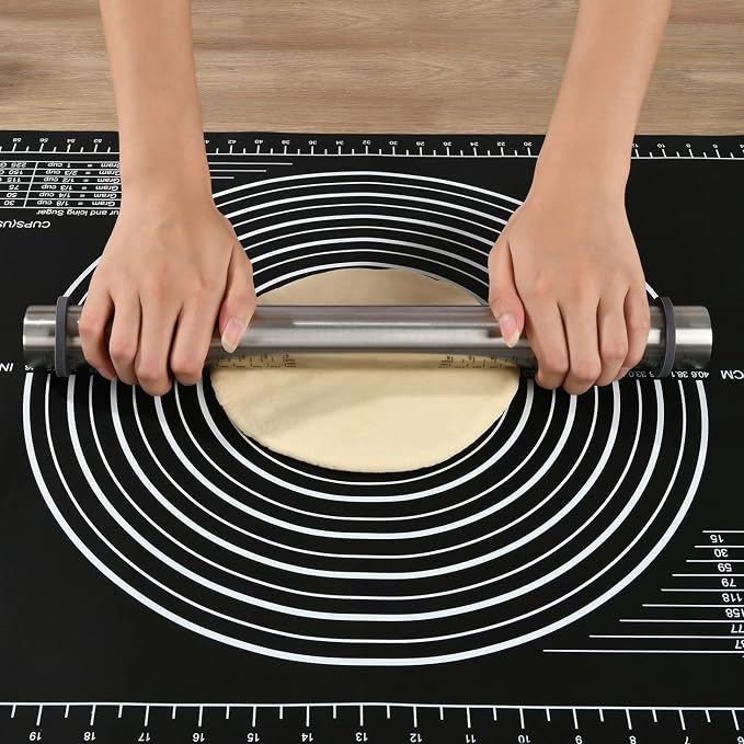 Super Kitchen Non-Slip Silicone Pastry Mat 28 ×20 for Non Stick Baking Mats | Countertop Placemats, Dough Rolling, Kneading/Fondant/Pie Crust Pad