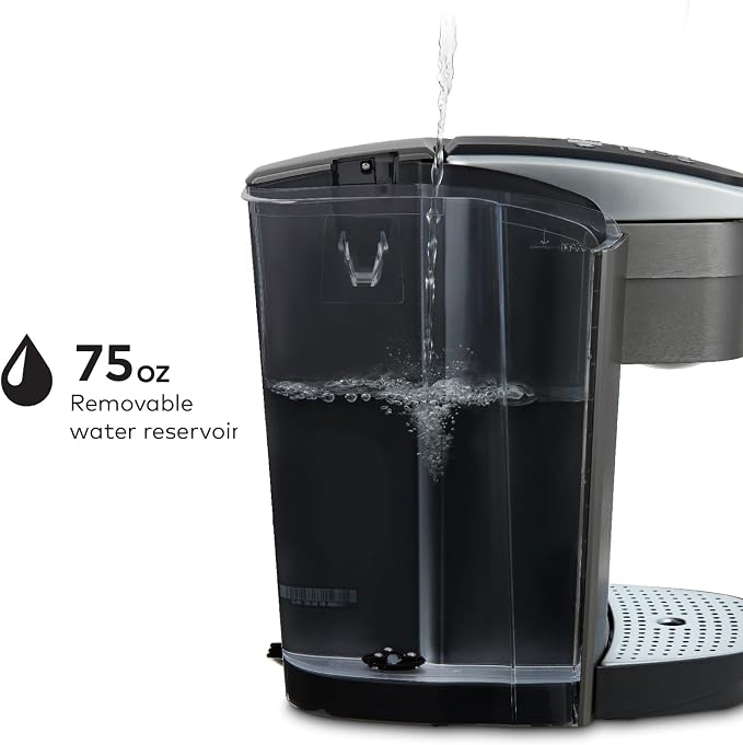 Keurig K-Elite Single Serve K-Cup Pod Coffee Maker, with Strength and Temperature Control, Iced Coffee Capability, 8 to 12oz Brew Size, Programmable, Brushed Slate | Strength, Temperature Control, Iced Coffee Capability, 8 to 12oz Brew Size, Programmable