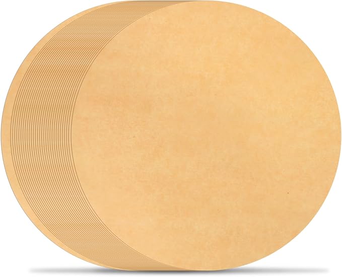 BYKITCHEN 8 Inch Parchment Paper Rounds, Non Stick Parchment Paper Sheets for Baking, Pre-cut Round Parchment Paper for Cake Pan, Tortilla Press, Quesadilla Maker, Springform Pan and More(Set of 100)