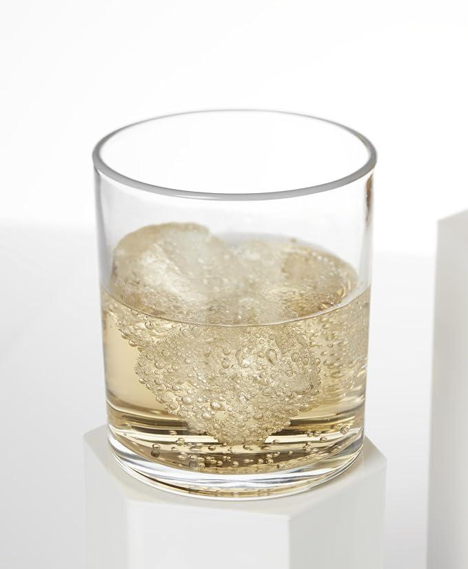 Oneida 24 Seven Pumice Glass Tumblers, 13.5oz, Set of 6 | dishwasher safe | classic versatile glassware, drinking glasses | 4 inch, 13.5oz, gift for women, cups