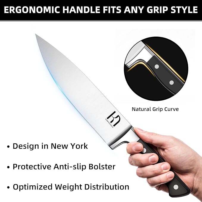 KnifeSaga Japanese Knife Set with Sharpener, Premuim, Razor Sharp, 15 Pcs | Innovative Steel, High Carbon Stainless, Enduring Sharpness, Ergonomic Handle, Quality Acacia Wood Block, Full-tang, Gift Box