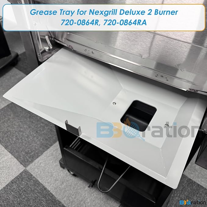Grease Tray with Catch Pan for Nexgrill 2-Burner Replacement Parts 720-0864R, 720-0864RA, Drip Pan for Nexgrill 2 Burner 720-0864RA Grease Tray Replacement