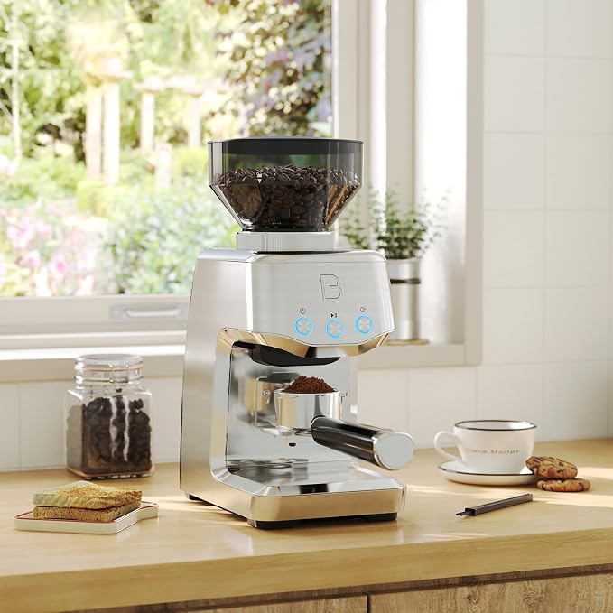 CASABREWS Tornado Basic Conical Burr Coffee Grinder with 35 Grind Settings | Electric Coffee Bean Grinder for Home Use, Compact Espresso Coffee Grinder, Stainless Steel