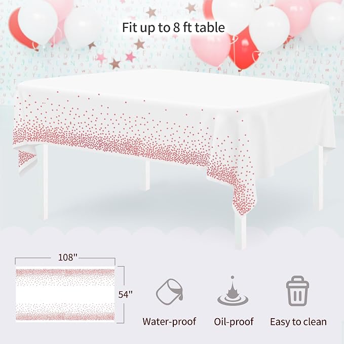Pack of 11 NWK Cake Stand Set of Cupcake Stand, Tray & Table Cloth (Pink) | Includes 3 x 2-Tier & 3 x 3-Tier Cupcake Stands, 4 Appetizer Trays, Plus 1 Tablecloth. Ideal for Parties, Pink Design