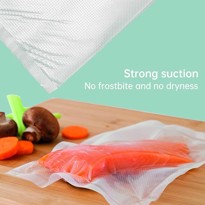 Vacuum Sealer Rolls Bags Compatible with Anova Culinary Vacuum Sealer Machine, 2 Packs 11" x 16.4' Commercial Grade, BPA Free Food Vac Bags for Food Storage, Sous Vide