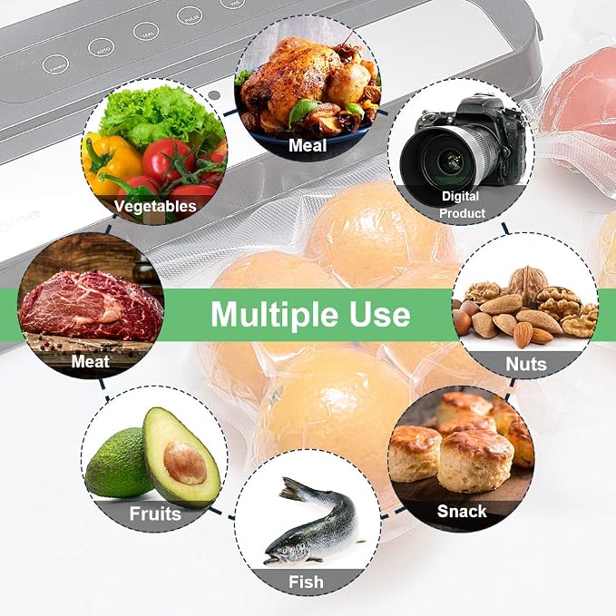 6Pack Vacuum Sealer Rolls with BPA Free,8"&11"x20' 3 Rolls Each