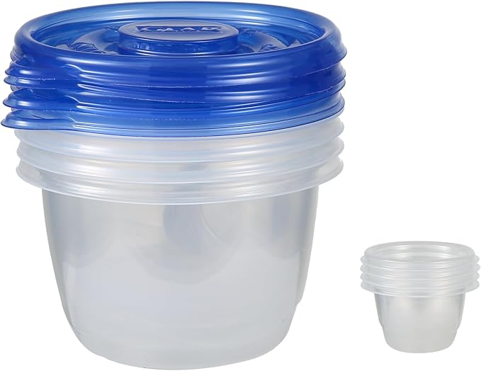 Glad GladWare To Go Lunch Containers with Dressing Cup, 32 Oz, 4 Count