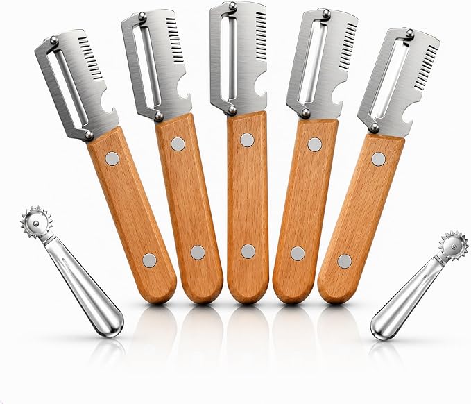 Vegetable Peeler Set Multi-Function Potato & Fruit Peeler Tool-5pcs | Stainless Steel Vegetable Peeler for Potatoes, Carrots, Apples and Cabbage Elite Peeler and Shredder for Easy Kitchen Prep