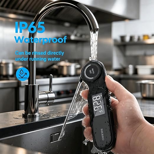 INKBIRD Rechargeable Digital Food Thermometer for Cooking | Instant Read Grill Thermometer USB-C, Meat Thermometer for Outdoor Gas Grill Baking Waterproof Magnet, 180° Rotating Display