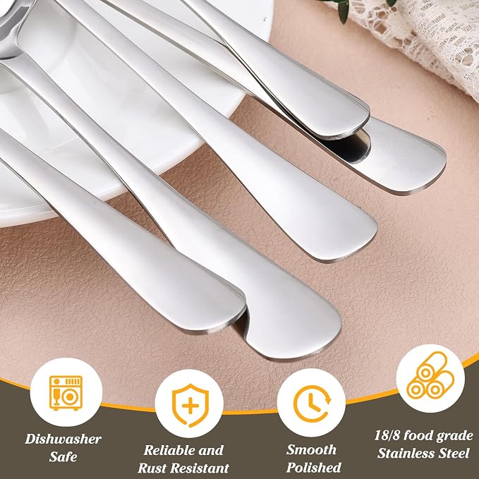 10PCS 18/8 Stainless Steel Serving Utensils Set
