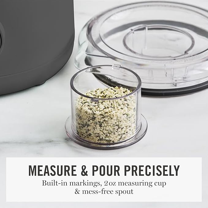 Martha Stewart 50oz Countertop Blender, 3 Speeds, 5 Presets, Caviar Gray | BPA-Free Pitcher, Smoothies, Margaritas, Milkshakes & Ice Crushing, Stainless Steel Blades, Auto-Clean, Dishwasher-Safe Parts