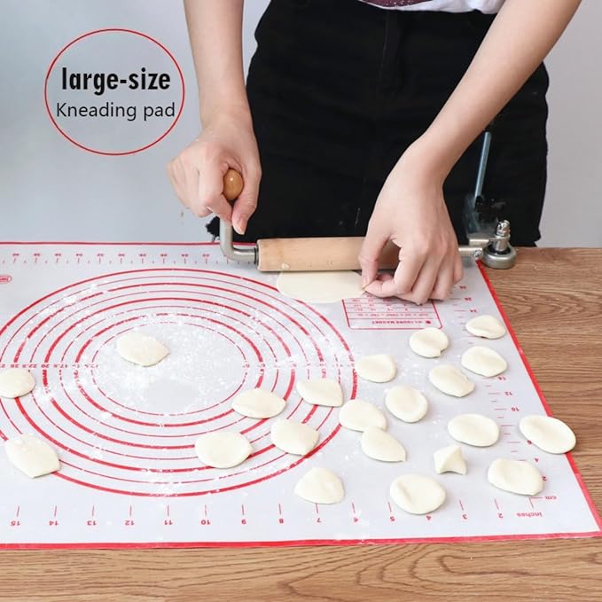ANIS·KEBBR 24x16 Non-Stick Reusable Silicone Baking Mat With Measurements