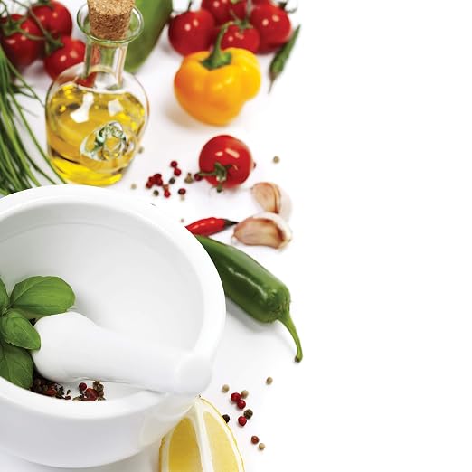 HIC Kitchen HIC Mortar and Pestle Spice Herb Grinder Pill Crusher, Fine-Quality Porcelain, 3.5-Inch, White (Pack of 4)