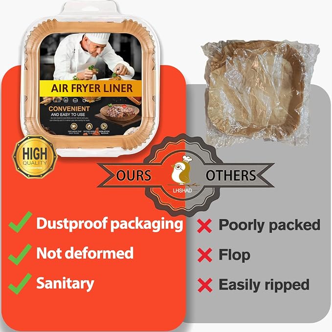 Small Air Fryer Liners, Mini Air Fryer Liners, 2 2.1 2.6 3qt Air Fryer Liners, Air Fryer Liners Disposable 2 qt for Cosori Mini Air Fryer, Instant Vortex Mini, Chefman TurboFry, DASH Tasti-Crisp