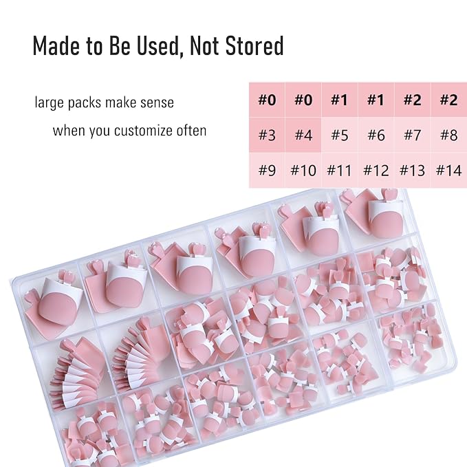 Press On Toenails French Tip, Soft Gel, Matte Baby Pink, 240Pcs | 15 Sizes, Sharp Square, Big Toe Friendly, Salon-Quality Finish, Long Wear Value Pack, DIY Pedicure