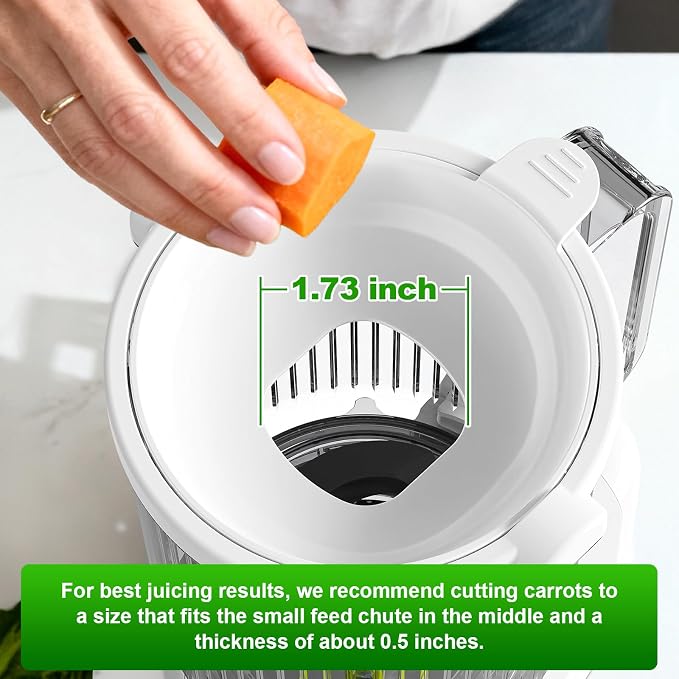 COFUN Masticating Juicer Attachment for Kitchen Aid Stand Mixer | Cold Press Juice, Extractor with 4.9 Inch Wide Feed Chute and 2 * 1L Cups for Fruits Vegetables Celery Carrot Home Kitchen