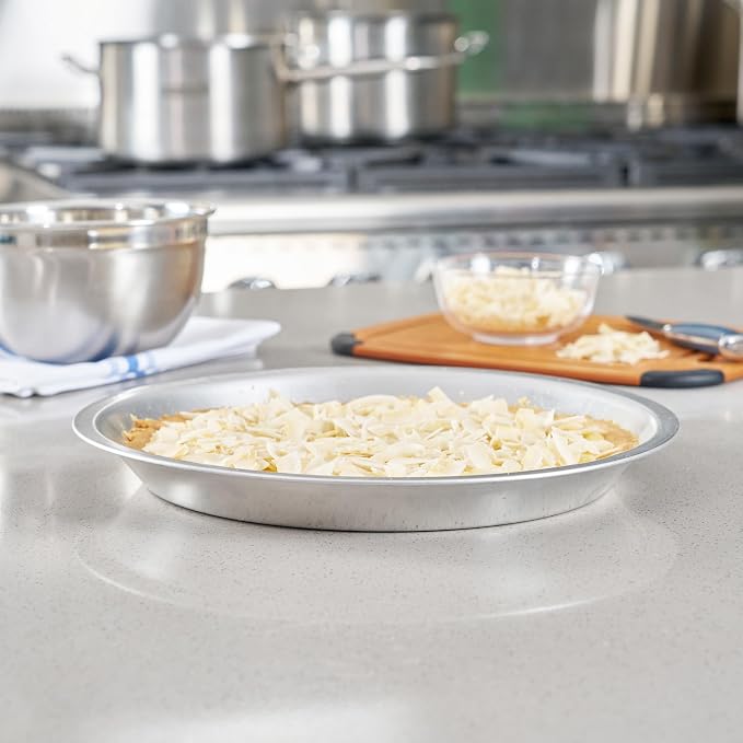 Restaurantware Aluminum Pie Pan 72 Count 11 Inch Round 1.25 Inch Deep Oven-Friendly Pie Tin, Lightweight Baking Pan, Silver Plate for Quiche, Fruit Pies, Home And Commercial Kitchens